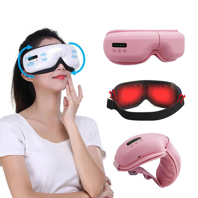 Heated Eye Massager Equipment for Migraines Rechargeable Eye Mask Face Massager Relax & Reduce Eye Bags Improve Sleep
