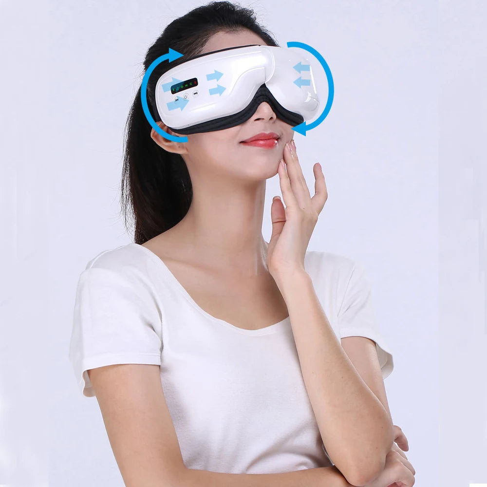 Heated Eye Massager Equipment for Migraines Rechargeable Eye Mask Face Massager Relax & Reduce Eye Bags Improve Sleep