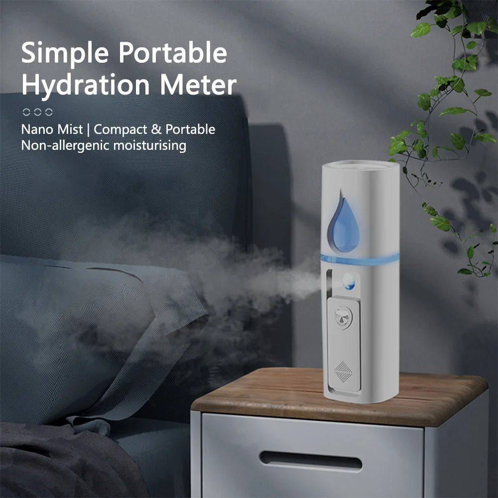 Facial Handy Nano Spray USB Rechargeable Facial Steamer Spray Mist Handy Home Use Facial Cleanser Spray