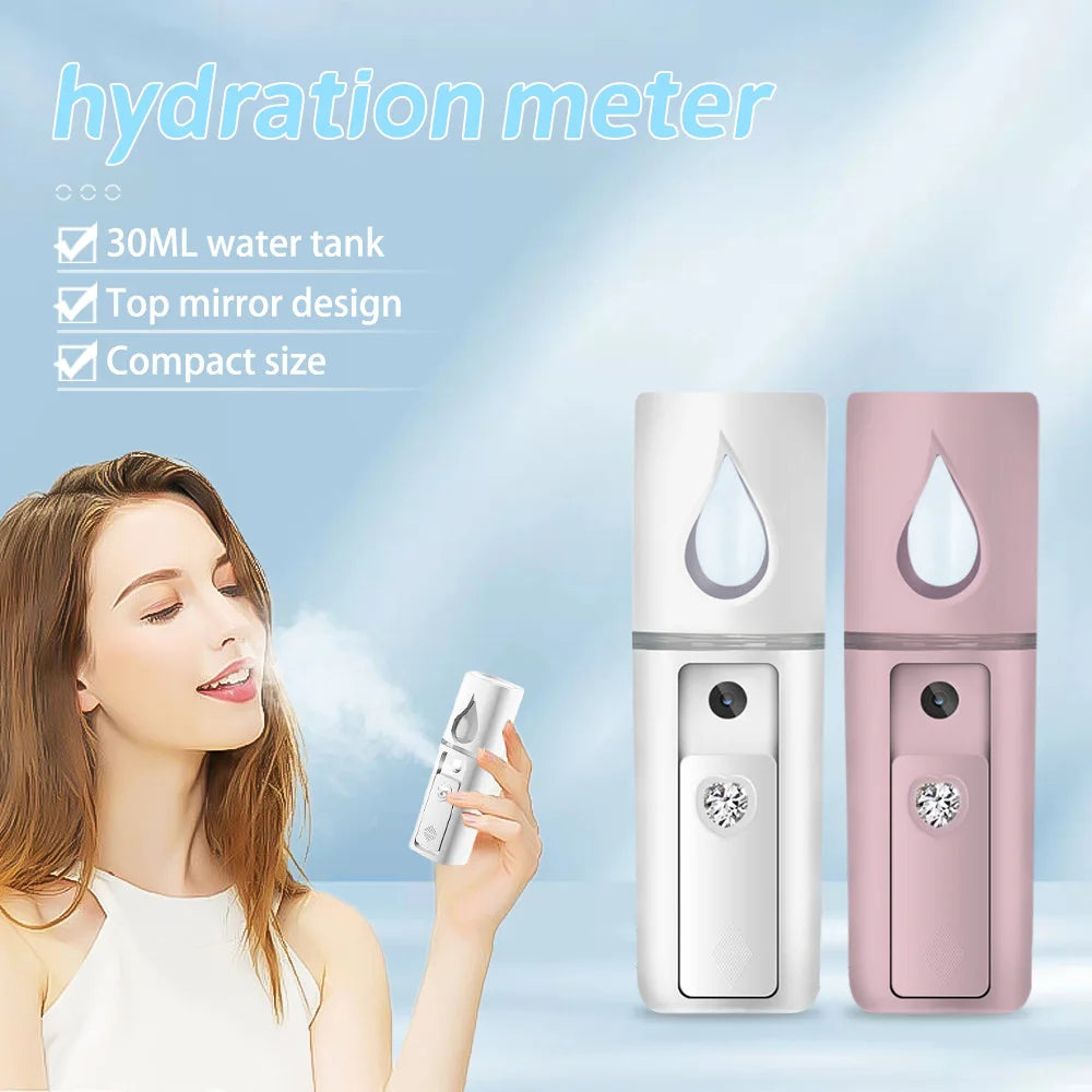 Facial Handy Nano Spray USB Rechargeable Facial Steamer Spray Mist Handy Home Use Facial Cleanser Spray